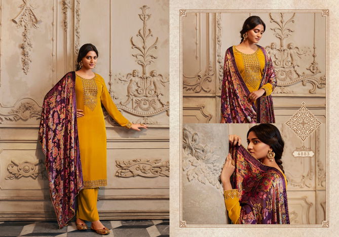 Zisa Charmy Glamour 2 Festive Wear Pashmina Wholesale Dress Material Collection 